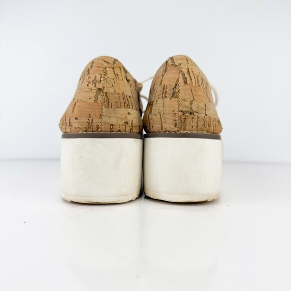 SCHUTZ Oxford Flatform Cut Out Cork Lightweight Contemporary Summer sz 41 - Picture 8 of 15